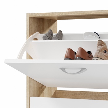 Botník RADIM dub sonoma/bílá 4