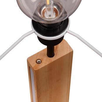 Stojací lampa RAHUL černá/hnědá 3