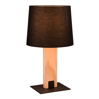 Stolní lampa RAHUL černá/hnědá 1