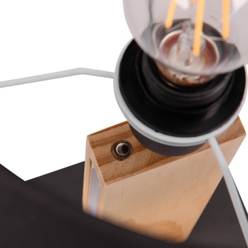 Stolní lampa RAHUL černá/hnědá 3