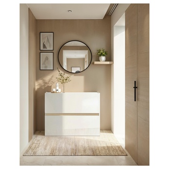 Botník RAINBOW 3 světlý dub/bílá vysoký lesk 1