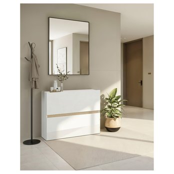 Botník RAINBOW 3 světlý dub/bílá vysoký lesk 5