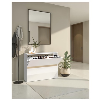 Botník RAINBOW 3 světlý dub/bílá vysoký lesk 6