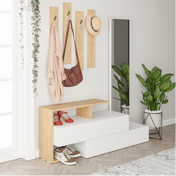 Předsíňová sestava RAMDA dub/bílá 1