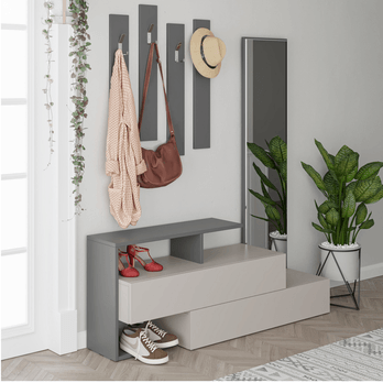 Předsíňová sestava RAMDA mocca/antracitová 1