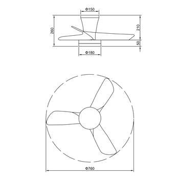 Stropní LED svítidlo s ventilátorem RANDERS černá/bílá 4