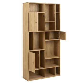 Knihovna RANGOON 1 přírodní 2