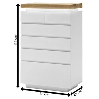 Komoda RANIA 97 bílá/dub 5