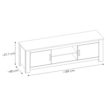 TV komoda RAPALLO kaštan, šířka 189 cm 5