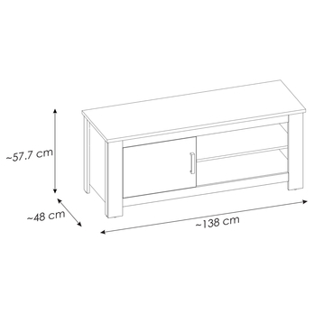 TV komoda RAPALLO kaštan, šířka 138 cm 4