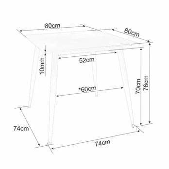 Jídelní stůl RAUN béžová/kašmírová, šířka 80 cm 1