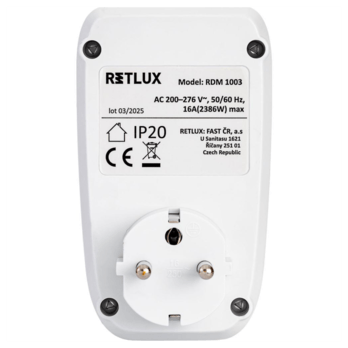 Měřič spotřeby RDM1003 bílá 2