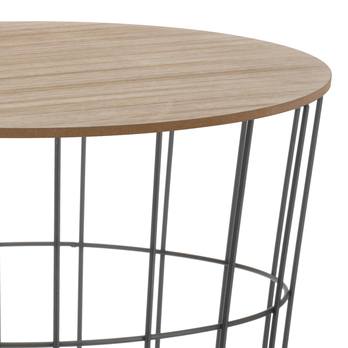 Přístavný stolek REGART 2 přírodní/černá 2