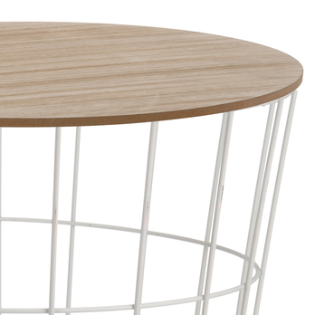 Přístavný stolek REGART 2 přírodní/bílá 1