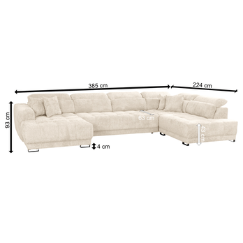 Sedací souprava REGINA II pravá, krémová 2