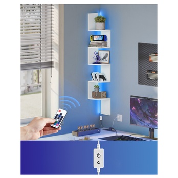 Nástěnný regál REMOTE bílá 3