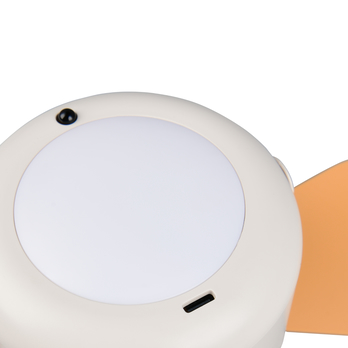 Závěsné LED svítidlo s ventilátorem RENA bílá/hnědá 2