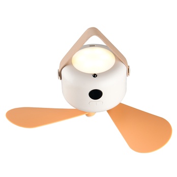 Závěsné LED svítidlo s ventilátorem RENA bílá/hnědá 3
