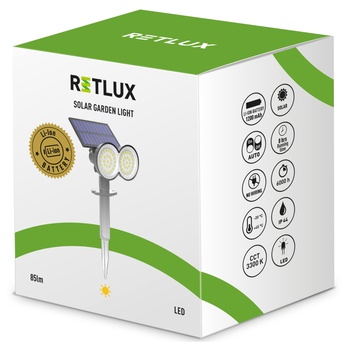 Venkovní solární LED svítidlo RETLUX RGL 118 černá 10