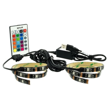 LED RGB pásek RETLUX RLS 102 černá, 2x 50 cm 12