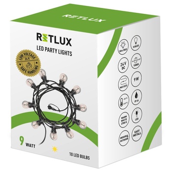 Dekorativní LED řetěz RETLUX teplá bílá, délka 5 m 9