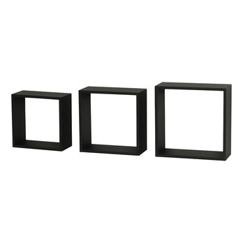 Sada nástěnných polic REVOLT I černá 1