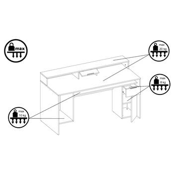 Psací stůl REX grafitová 4
