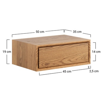 Závěsný noční stolek RIA dub 7