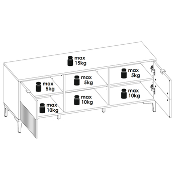 TV komoda RICKO F01 dub evoke/alpská bílá 4