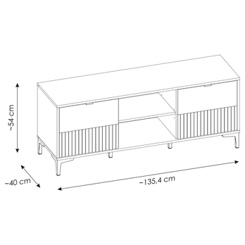 TV komoda RICKO F01 dub evoke/alpská bílá 5