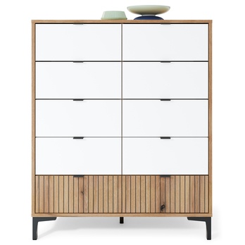 Komoda RICKO K01 dub evoke/alpská bílá 3