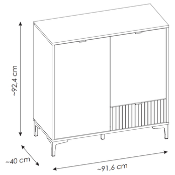 Komoda RICKO K02 dub evoke/alpská bílá 6