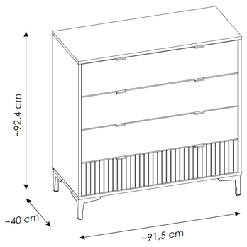 Komoda RICKO K03 dub evoke/alpská bílá 6