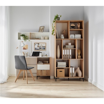 Regál RICKO R01 dub evoke/alpská bílá 1