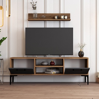 Obývací stěna RIGA ořech/antracitová 3