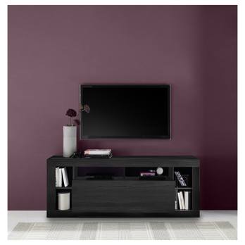 TV komoda  RIMINI 7 černá popelavá 1