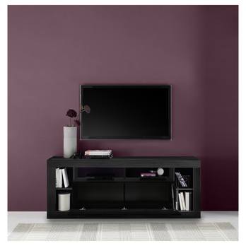TV komoda  RIMINI 7 černá popelavá 2