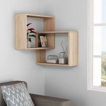 Nástěnný regál RING dub sonoma 1