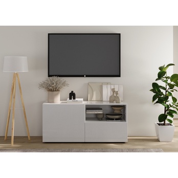 TV komoda RIO 7 bílá lesklá 1