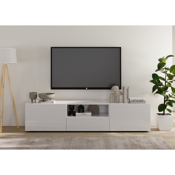 TV komoda RIO 8 bílá lesklá 1