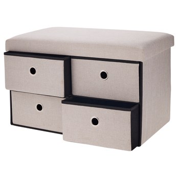Úložný box RIO krémová/černá 1