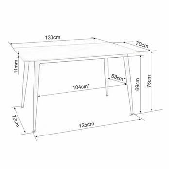 Jídelní stůl RION 3 černá, šířka 130 cm 4