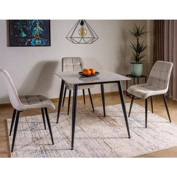 Jídelní stůl RION bílá/černá, šířka 80 cm 1