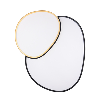 Stropní LED svítidlo RISE černá/zlatá, šířka 77 cm 2