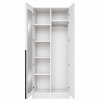 Šatní skříň RIVA 100 bílá, výška 215 cm, hloubka 42 cm 2