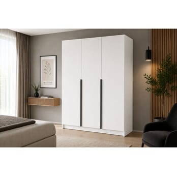 Šatní skříň RIVA 150 bílá, výška 215 cm 1