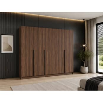 Šatní skříň RIVA 250 dub catania, výška 245 cm 1