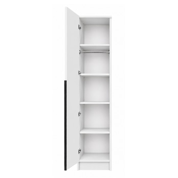 Šatní skříň RIVA 50 bílá, výška 215 cm, hloubka 42 cm 2