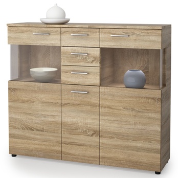 Komoda RIVA dub sonoma, šířka 138 cm 3
