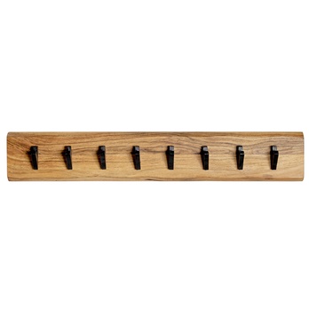Nástěnný věšák RIVERA 5 akácie/černá 2